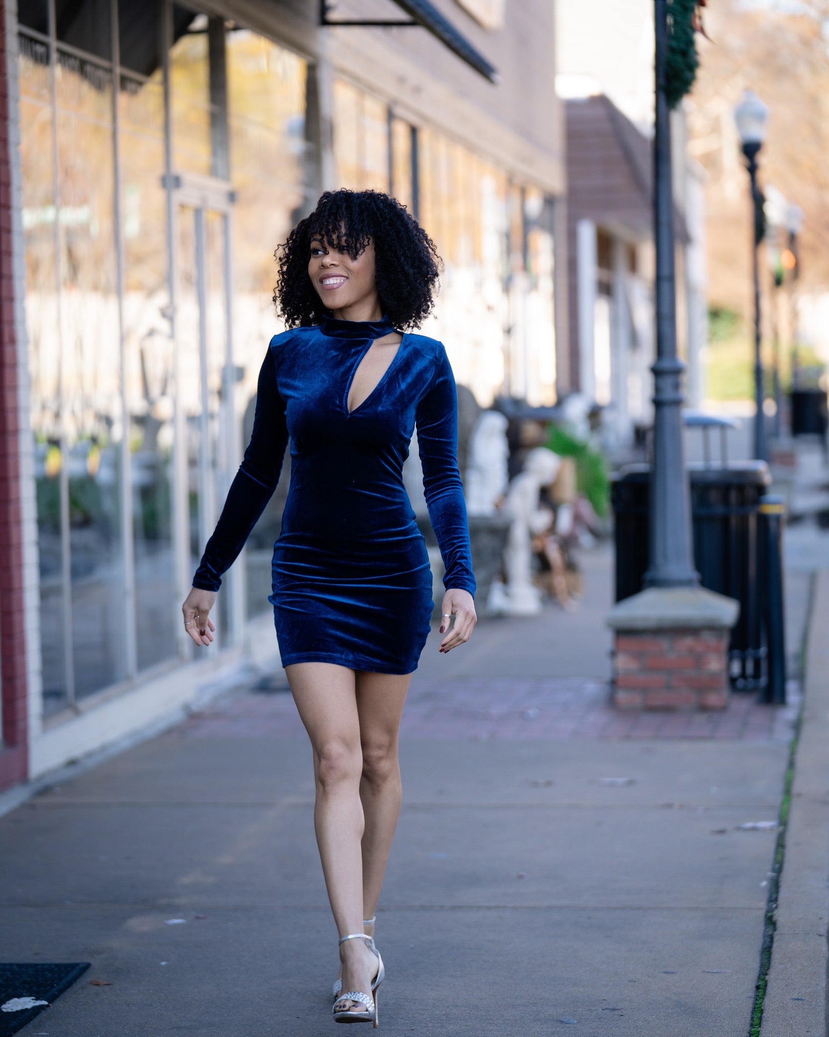 Blue Crushed Velvet Dress House Of Bailey Blue Crushed Velvet Dress House Of Bailey