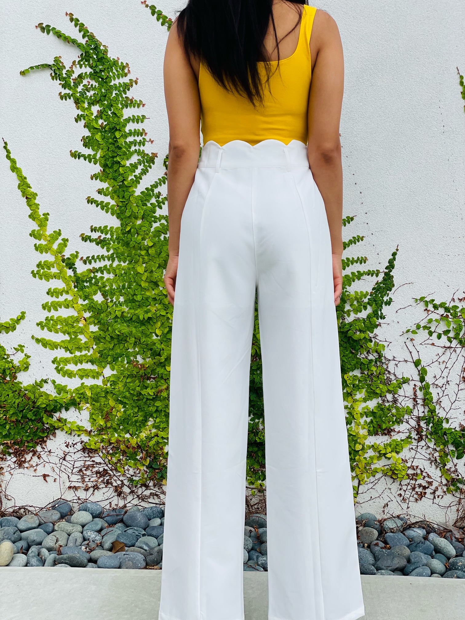 Scalloped High Waisted Pants