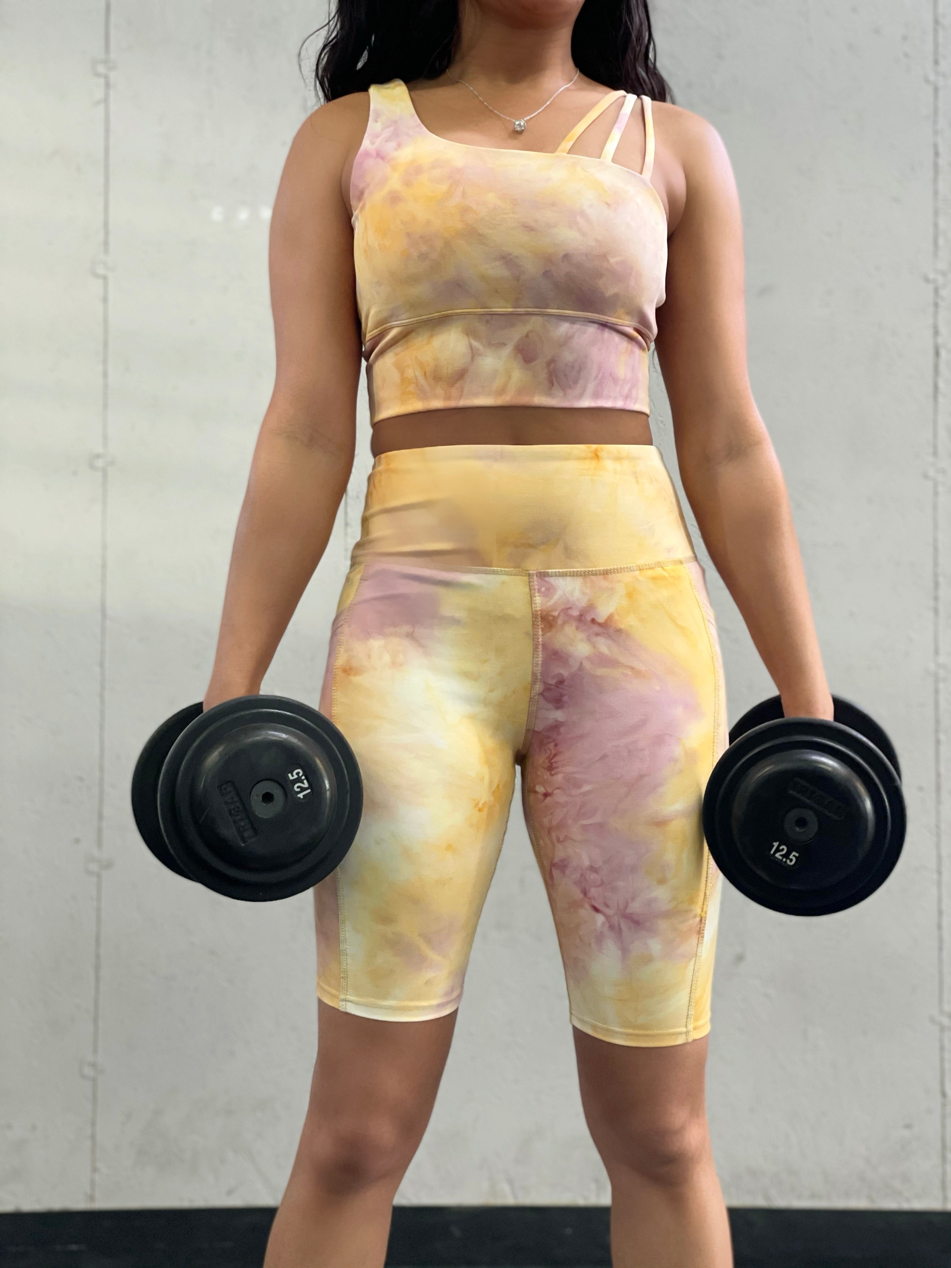 Tie-Dye Biker Short Set
