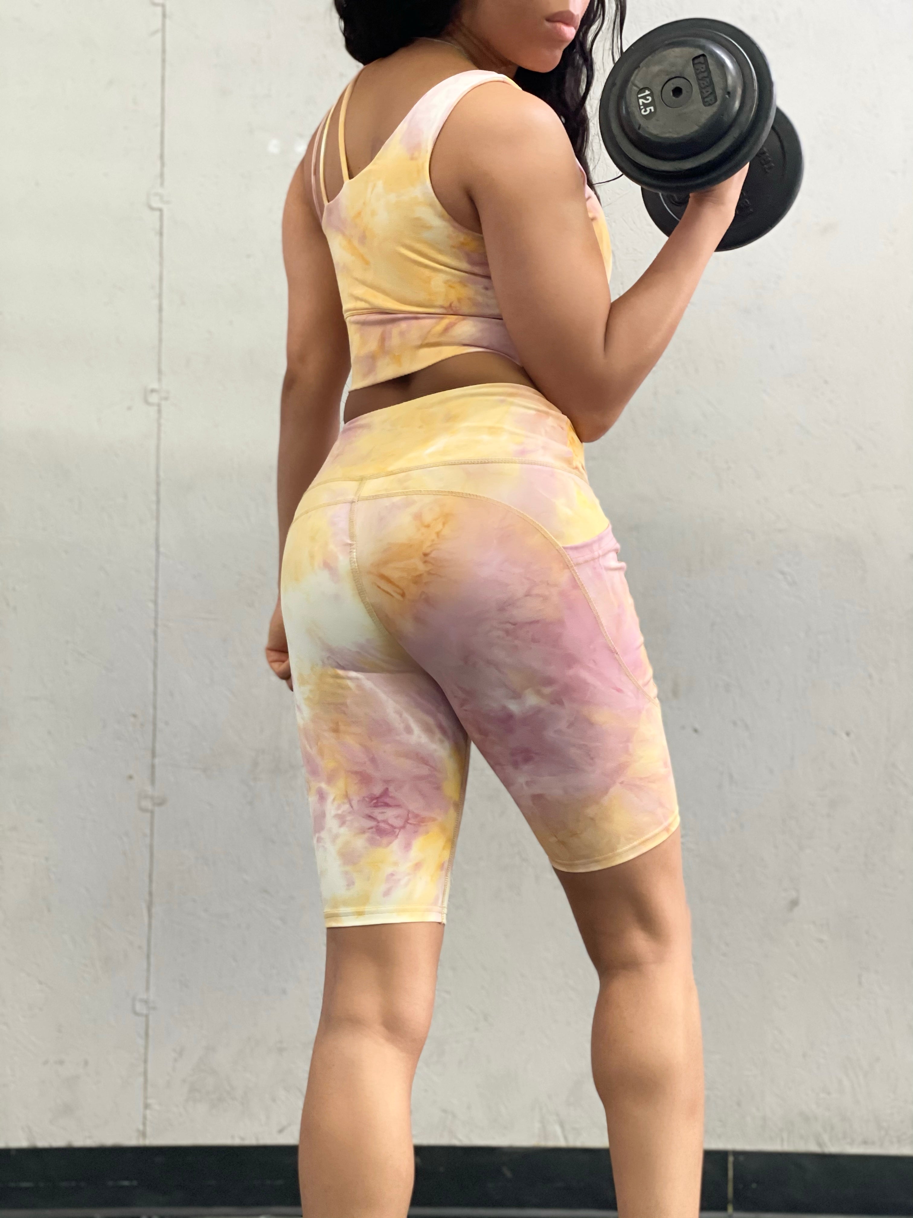 Tie-Dye Biker Short Set