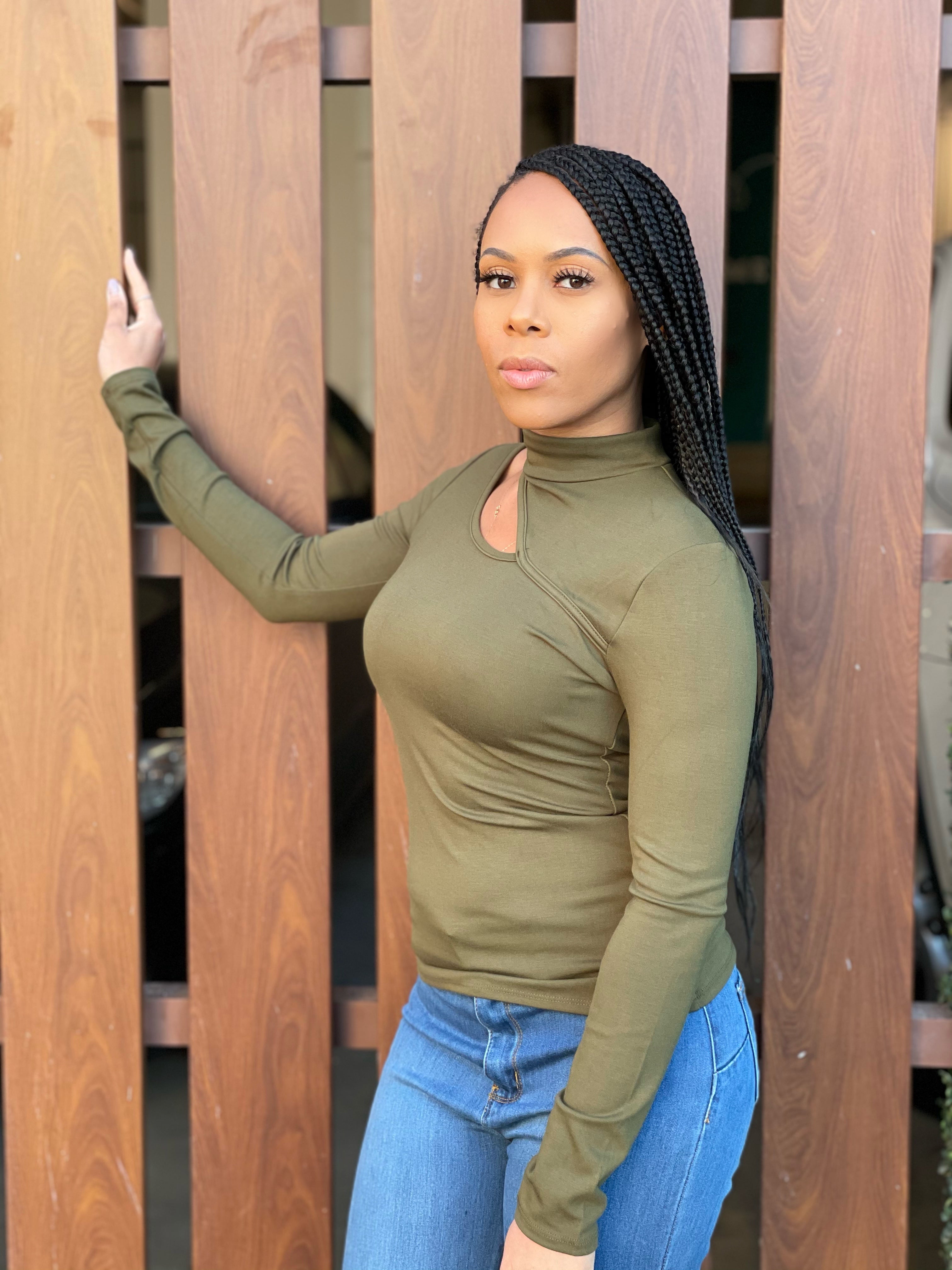 The Hannah Cutout Turtle Neck Top