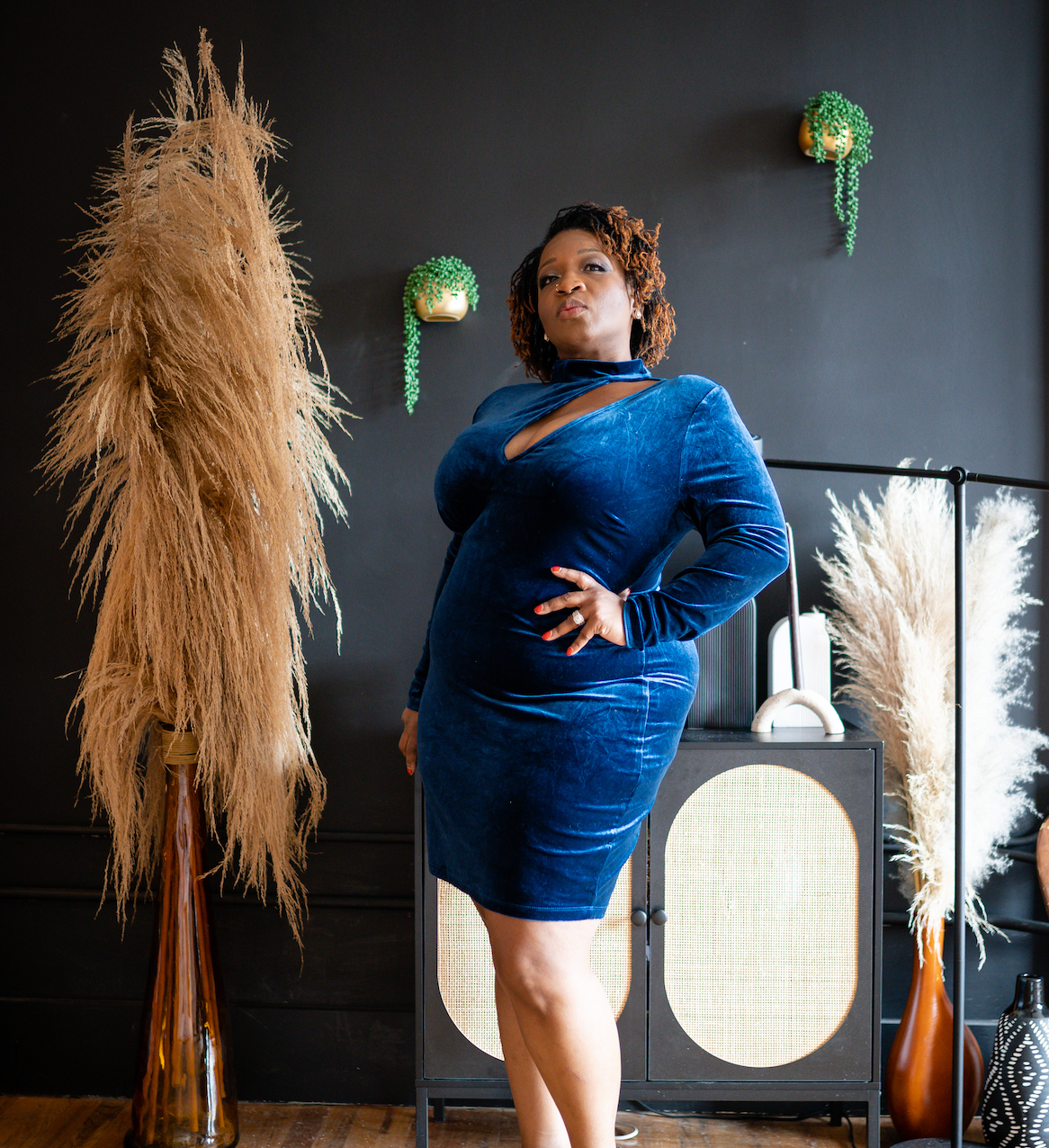 Blue Crushed Velvet Dress House Of Bailey Blue Crushed Velvet Dress House Of Bailey